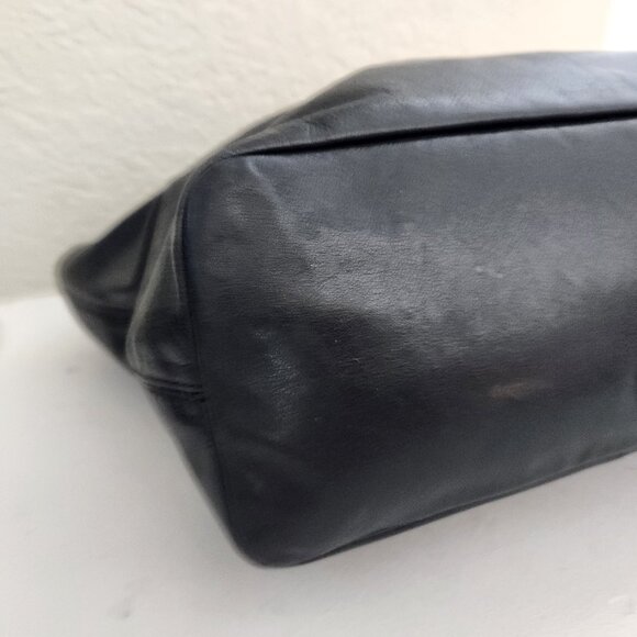 Euc Coach Madison Black Leather Y2k Shoulder Bag Tote - Picture 11 of 14